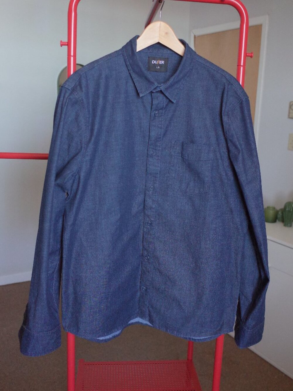Duer Performance Denim Shirt - Indigo - Size Large